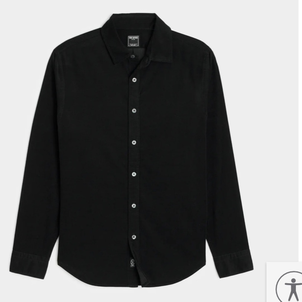 CORDUROY SPORT SHIRT IN BLACK